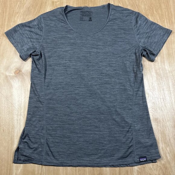 Patagonia Capilene Cool Lightweight Women’s Gray Short Sleeve Top Size Medium - Picture 1 of 5